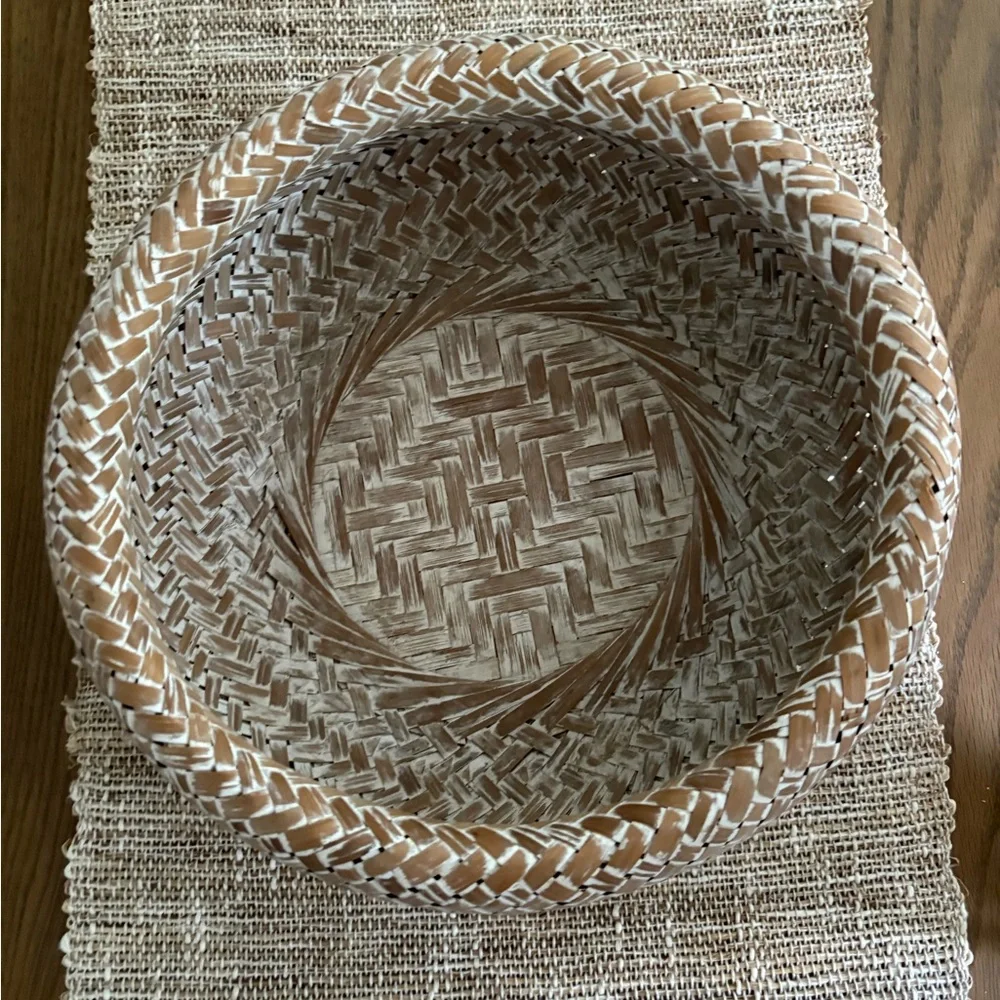 Woven Neutral Fruit Plant Basket Decor